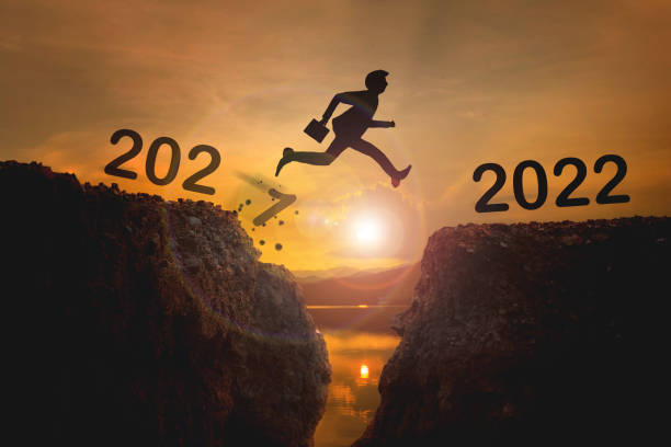 felice anno nuovo 2022 - city of sunrise immagine foto e immagini stock