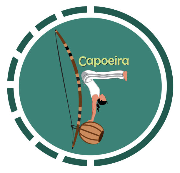 capoeira - capoeira brazilian culture dancing vector stock-grafiken, -clipart, -cartoons und -symbole