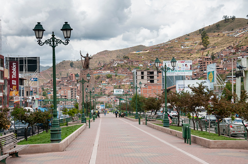 Candid street scene in Cusco, Peru.