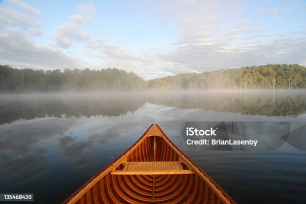 Journey By Cedar Canoe Stock Photo - Download Image Now - Ontario - Canada, Canoe, North