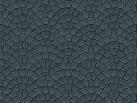 Pavement Retro Seamless Vector Pattern or Wallpaper with 3D effect.