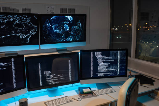 istock Part of large openspace office of programming company 1354692575