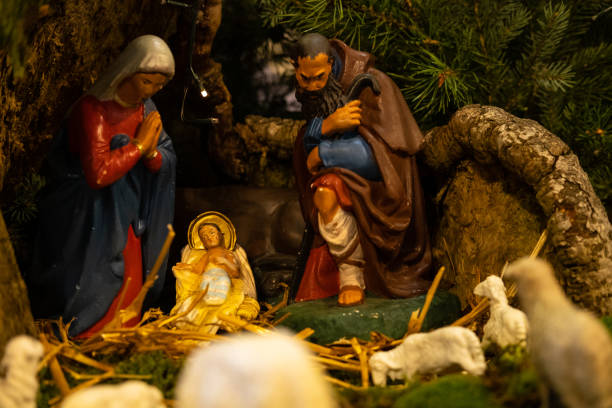 istock Nativity scene, Jesus Christ, Mary and Josef 1354696706