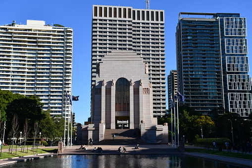 Sydney, Australia - September 7, 2019: The Anzac Memorial in Hyde Park.