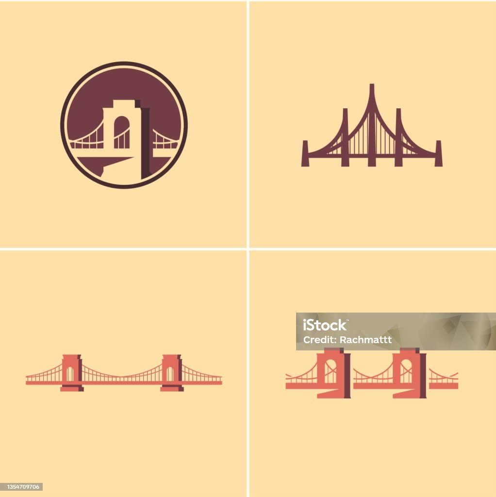 Simple Front Bridge Vector Vector Illustration Bridge Stock Illustration - Download Image Now ...