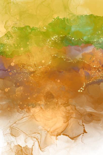 istock Alcohol Ink Art. Abstract painting. Alcohol Ink walpler. 1354709748