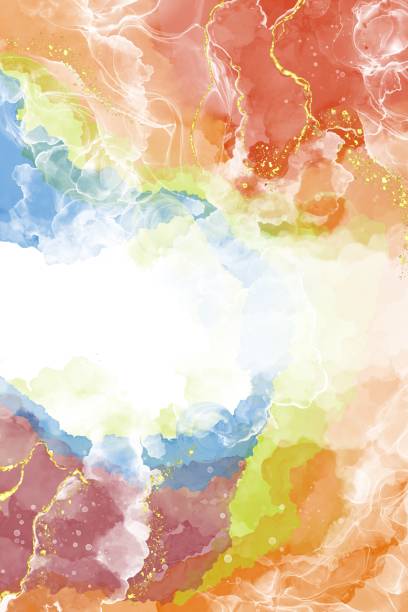 istock Alcohol Ink Art. Abstract painting. Alcohol Ink walpler. 1354710681