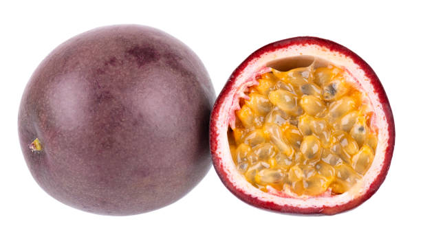 istock Passion fruit isolated on white background. Passionfruit or maracuya, exotic fruit. Clipping path. 1354710826
