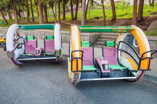 a bench on wheels based on a hoverboard or a gyro scooter for fun trips around the park with your family