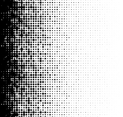 Half tone dots black and white gradient vector illustration background