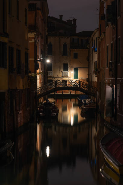 istock A Canal somewhere in San Polo District at Night, Venice 1354734942