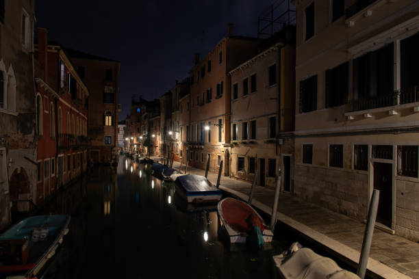 istock Peaceful canal in Cannaregio District at Night, Venice 1354735343