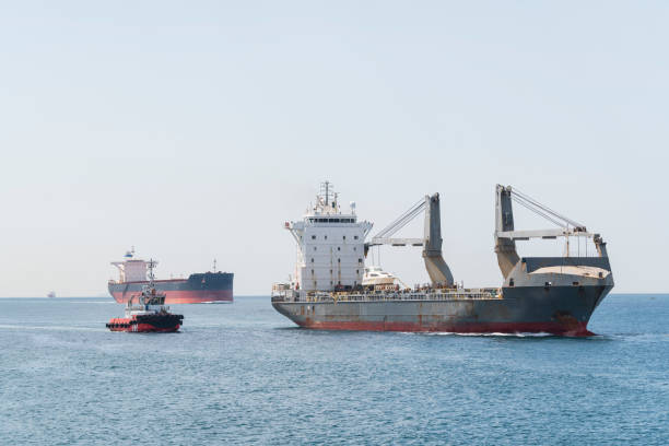 istock Cargo ships at sea at sunny day 1354739097