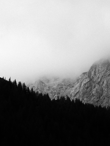 Slovenian moody day at mountain