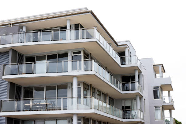 Apartment buildings, Sydney Australia, background with copy space, full frame horizontal composition