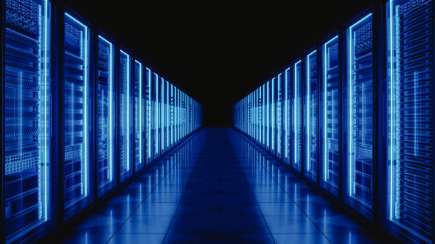 futurystyczne centrum danych - network server rack computer mainframe zdjęcia i obrazy z banku zdjęć