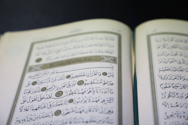 istock open quran pages. Surah Yasin. include arabic letters. 1354752833