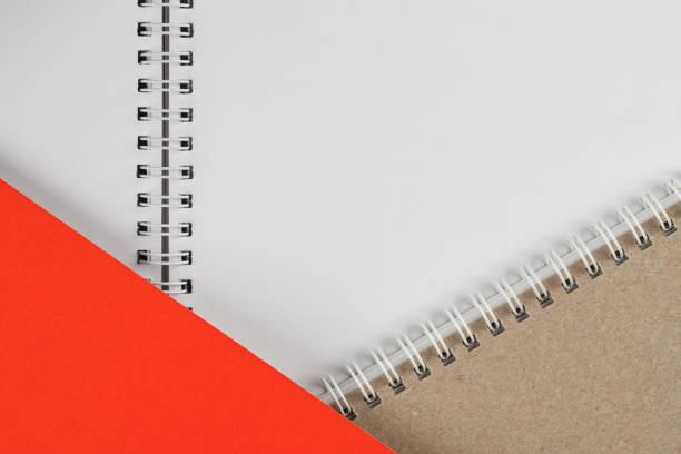 a businessman's notebook with a zipper archiver and sheets in a ruler, isolate