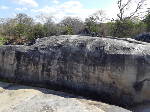 The prehistoric stone of Ingá is one of the most important archaeological sites in Brazil. The stone, which is dated between five to seven thousand years, has inscriptions carved into it.