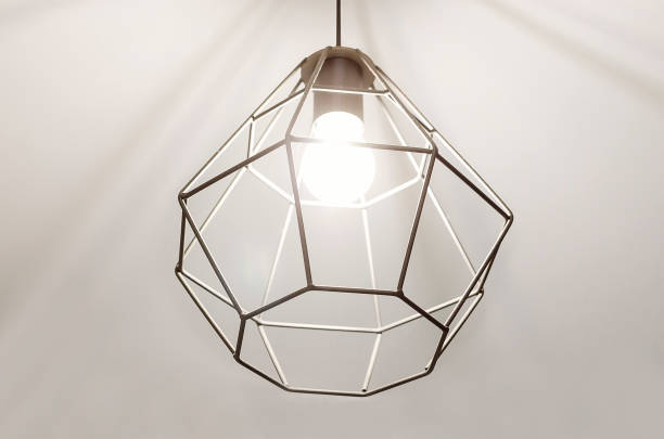 istock Contemporary pendant light made of metal. High-tech style interior concept. 1354754088