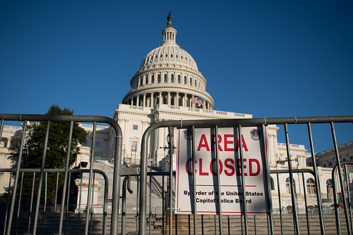 Area Closed - Capitol Building, Washington D.C. - Security Risk Post January 6th Riot