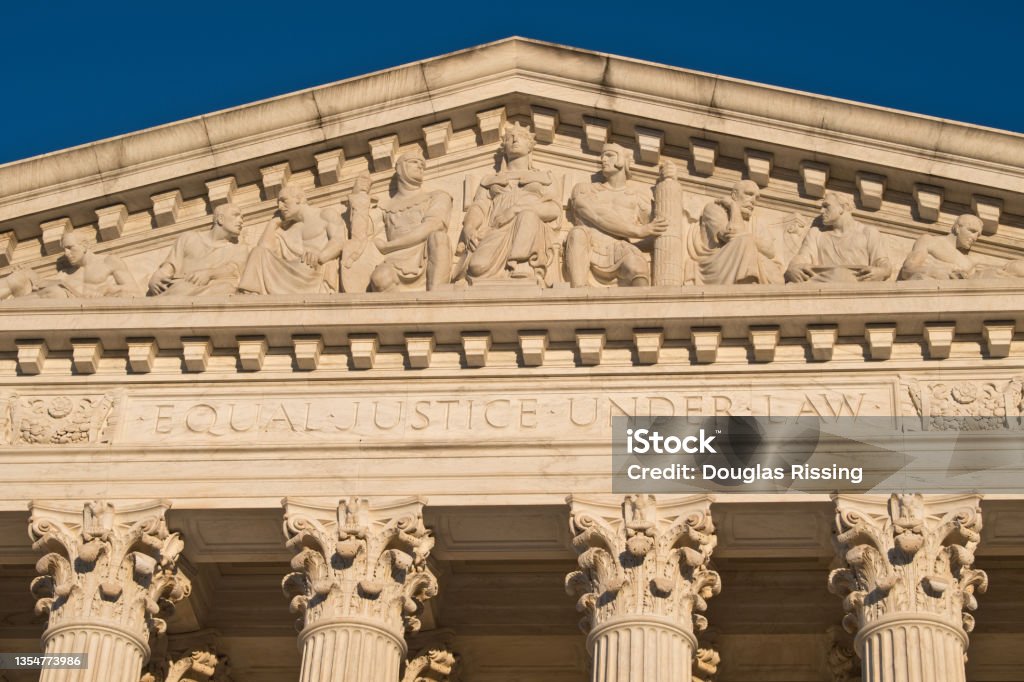 U.S. Supreme Court - Equal Justice Under The Law - American Criminal Justice System Abortion Stock Photo