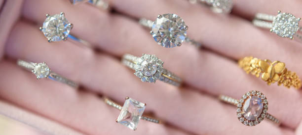 istock Jewelry diamond rings in box 1354775022