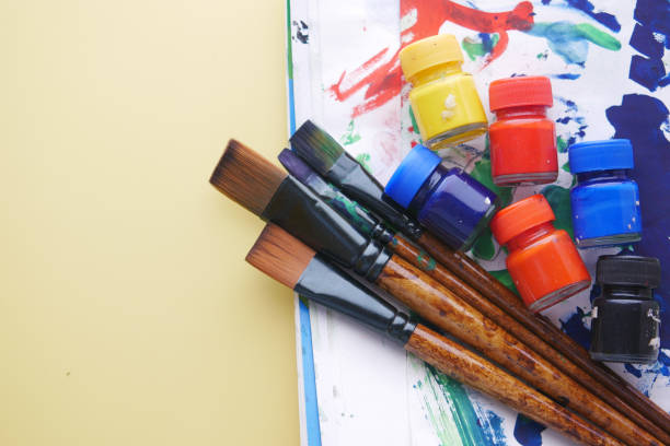 istock many art brush on a paper with copy space , 1354787595