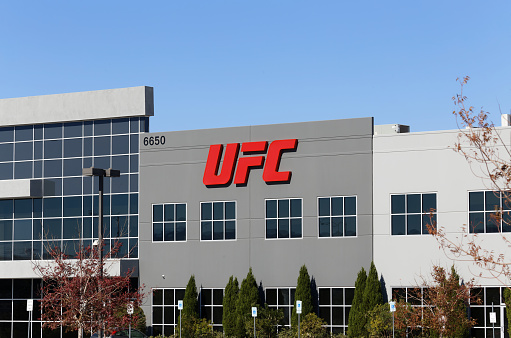Las Vegas, NV, USA - October 31, 2021: The UFC headquarters complex in Las Vegas, Nevada. UFC is an American mixed martial arts (MMA) promotion company based in Las Vegas, Nevada.