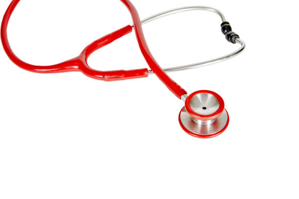 istock Close up of a Red Stethoscope 1354795606