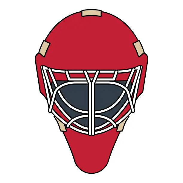 Vector illustration of Hockey Goalie Mask