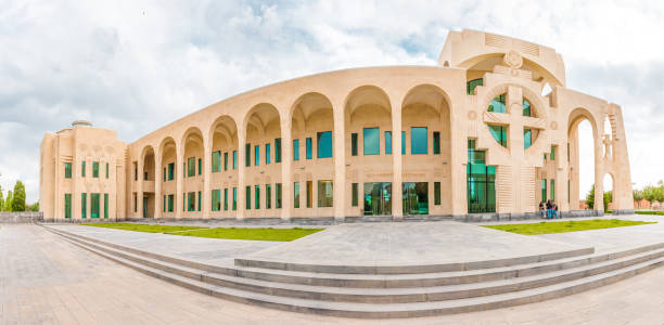 istock 17 May 2021, Vagharshapat, Armenia: Manoukian Manuscript Library building in Etchmiadzin apostolic complex. Theological education and career as a priest 1354810911