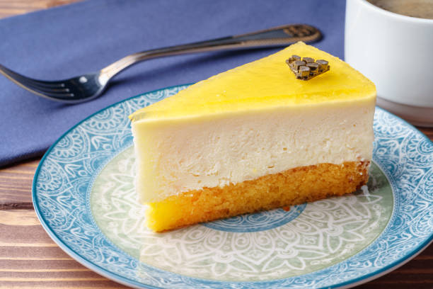 istock Lemon cheesecake on the plate close up 1354821473