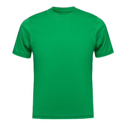 Green Tshirt Mockup Front Used As Design Template Tee Shirt Blank ...