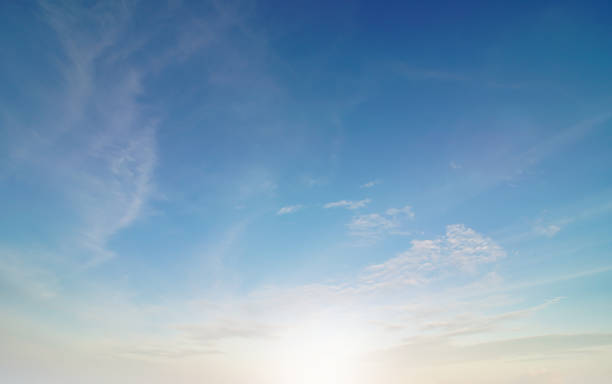 istock Summer blue sky cloud gradient fade white background. Beauty clear cloudy in sunshine calm bright winter air bacground. Wide vivid cyan landscape in environment day Outdoor horizon skyline spring wind 1354823656