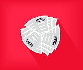 istock Emblem design for news. Newspapers. Simple flat icon. Vector graphics 1354826998