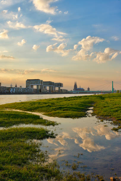 Rheinauhafen skyline with Cologne Cathedral