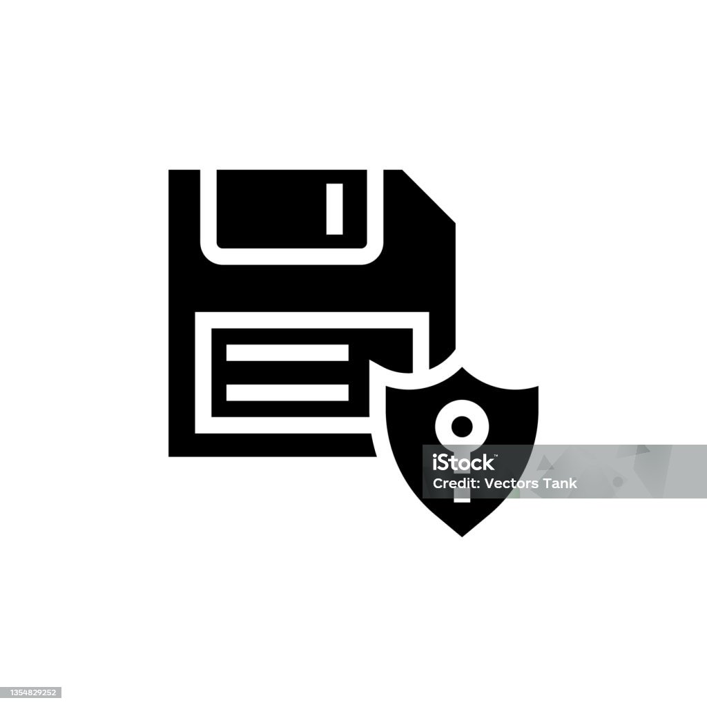 Secure Backups Symbol Secured Backup Stock Illustration - Download Image Now - Backup ...