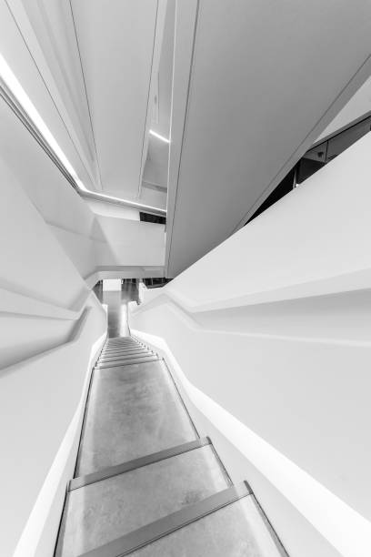 istock Interior view of stairway in modern architecture 1354829448