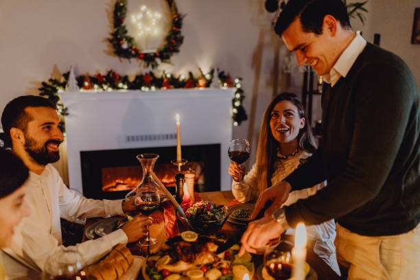 istock New year dinner at home with friends 1354831330