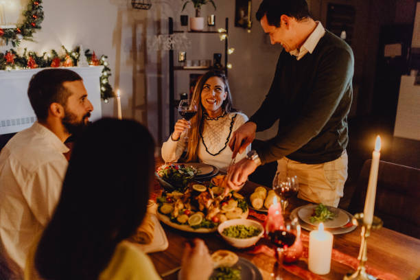 istock New year dinner at home with friends 1354831977