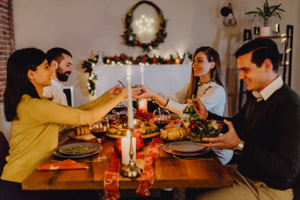 istock New year dinner at home with friends 1354832314