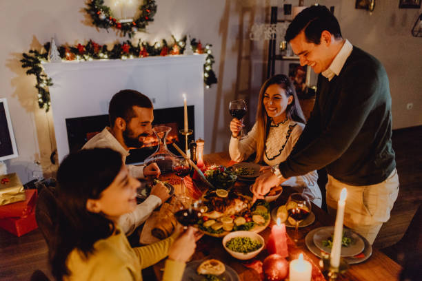 istock New year dinner at home with friends 1354832530