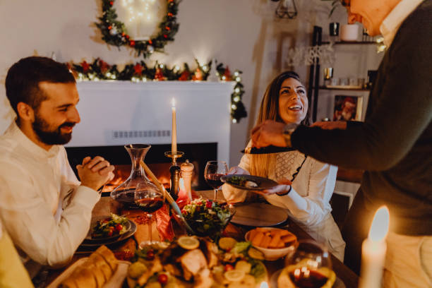 istock New year dinner at home with friends 1354832566