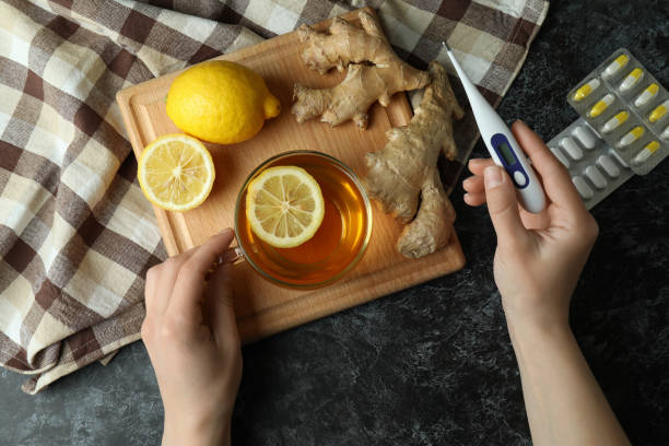 istock Female hands and alternative medicines, top view 1354833490