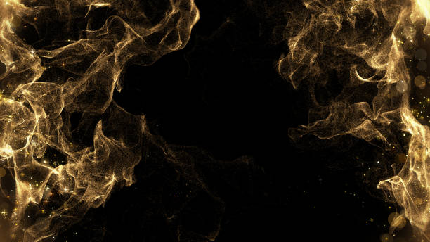 istock Gold dust glitter frame elegant abstract background with copy space 1354835435