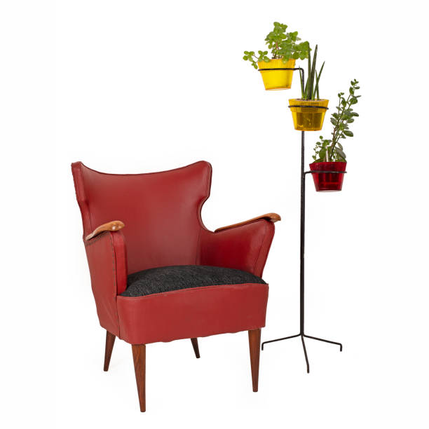 istock Luxury vintage red armchair 1354836250