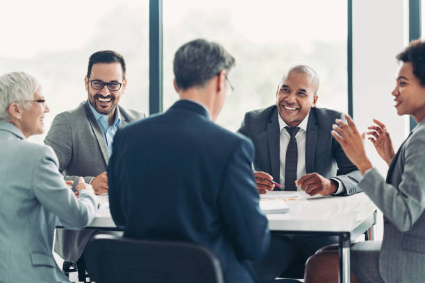 istock Business people having a discussion in the office 1354837007