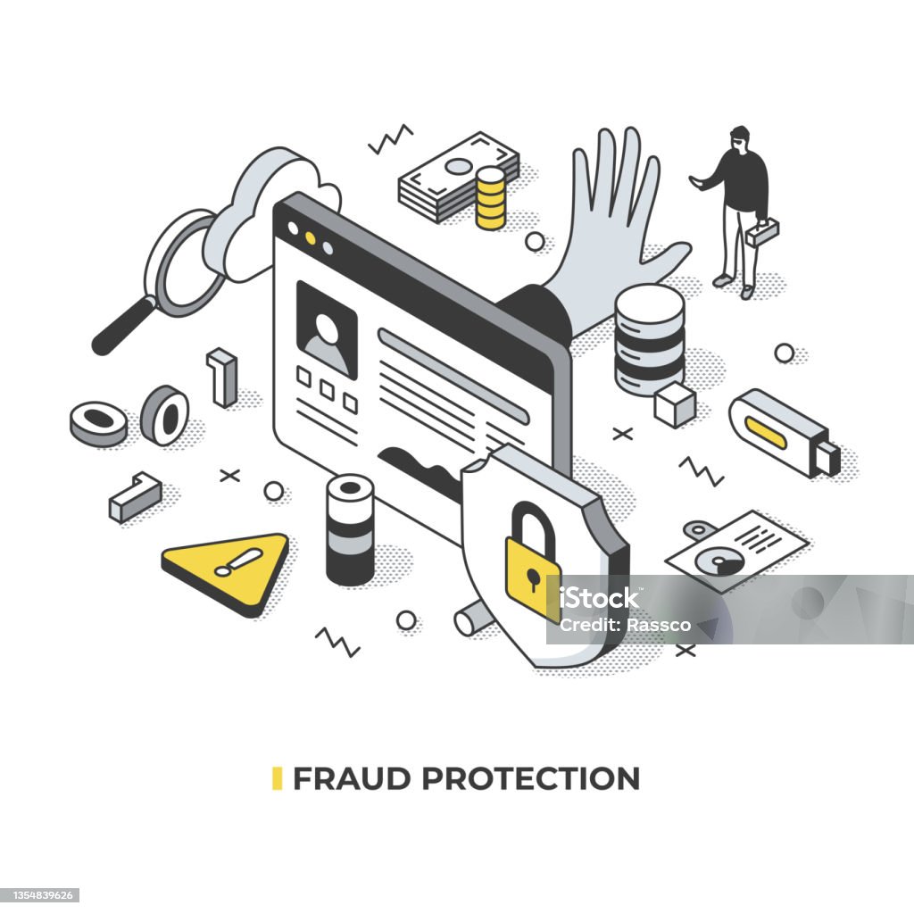 Program Fraud Graphics Fraud Protection Isometric Illustration Stock Illustration - Download ...