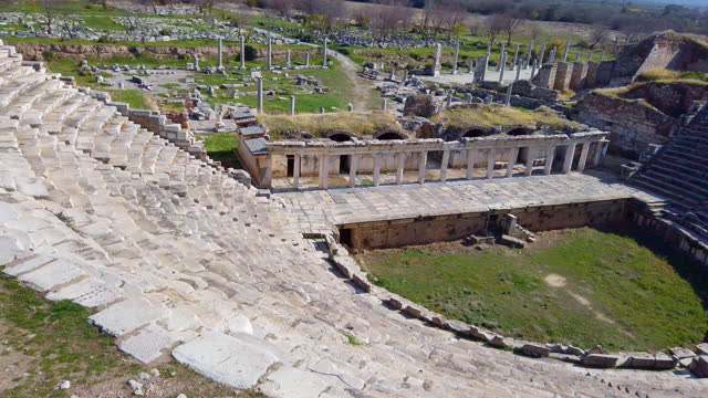Amphitheatre of Aphrodisias ancient city in Karacasu, Aydın